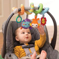 Infantino Spiral Activity Toy Soft Rattle Crinkle Stroller and Car Seat Toy Pink 0+ Months