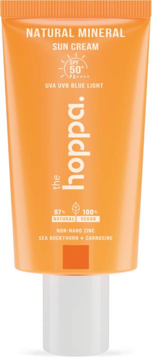 The Hoppa Natural Mineral Sunscreen Cream SPF 50 Zinc Oxide Titanium Dioxide 50 ml
