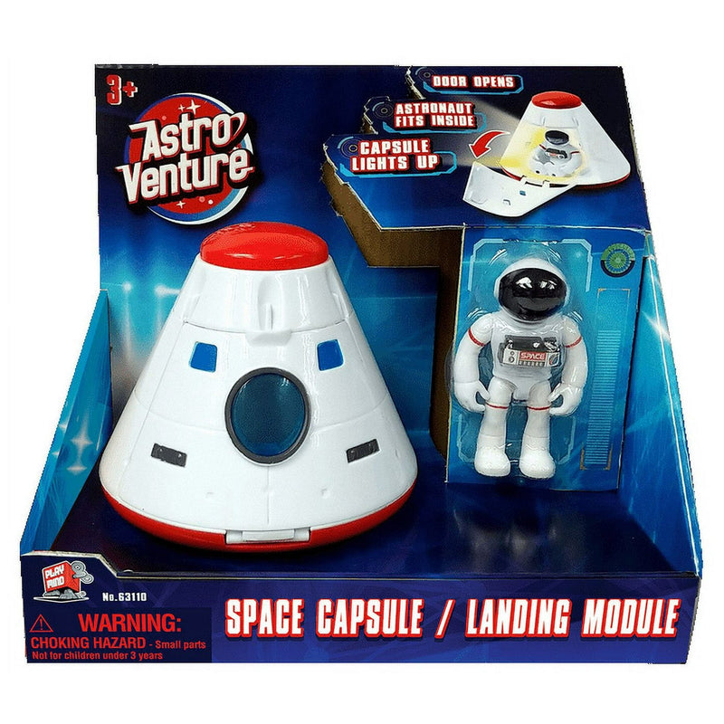 Astro Venture Space Capsule Toy with Astronaut, Lights and Sensor-Activated Play Features