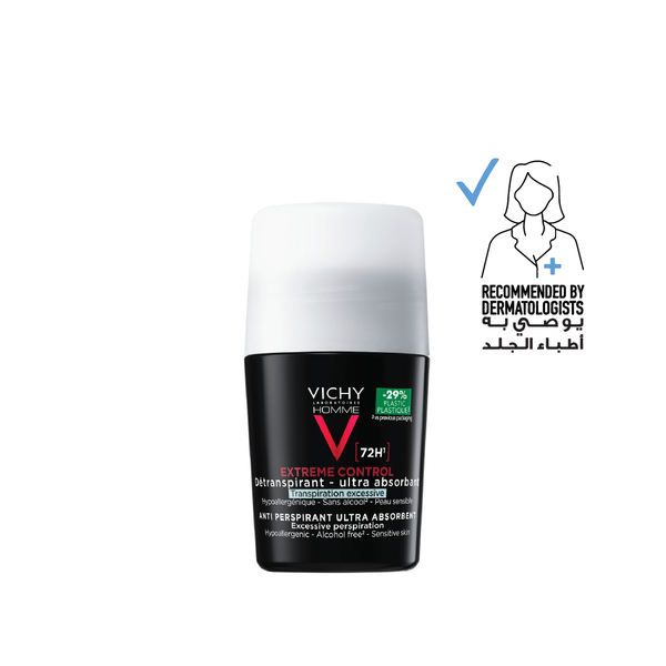 Vichy Homme Deodorant Roll-On Antiperspirant Soothing Effect