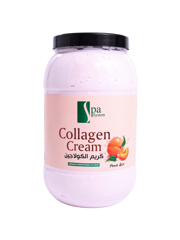 Spa System Collagen & Peach Cream Moisturizer with Peach Extract, 4L