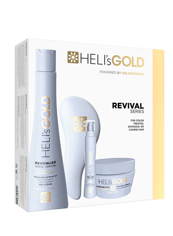 HELI's Gold Revival Series Intro Kit Hair Care Set for Damaged Hair