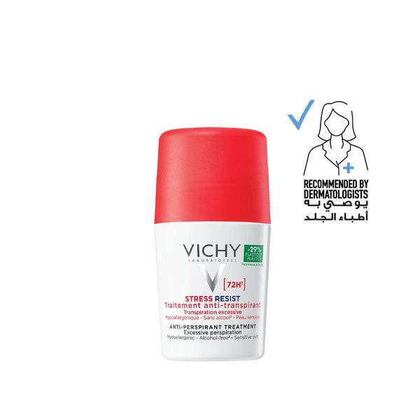 Vichy 72 Hours Stress Resist Roll-On Deodorant Clinical Strength Sweat Protection 50 ml