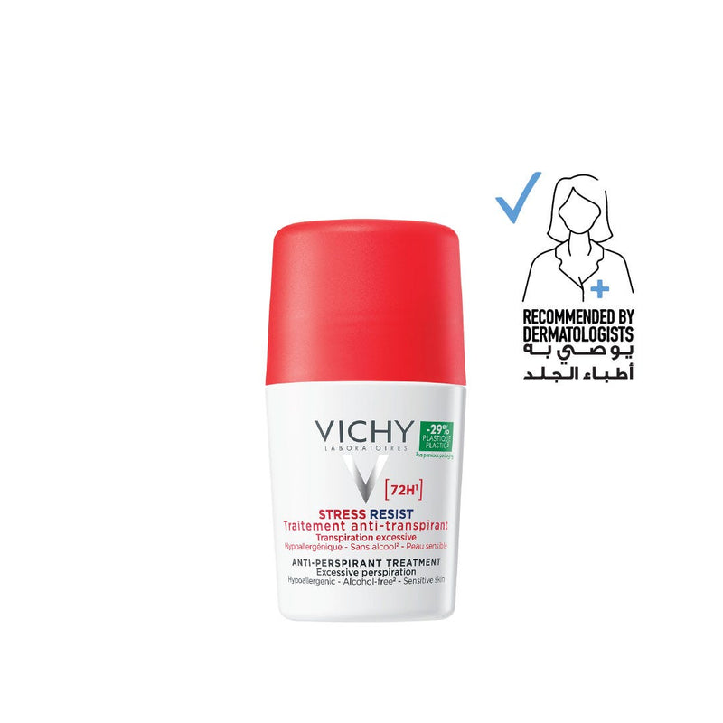 Vichy 72 Hours Stress Resist Roll-On Deodorant Clinical Strength Sweat Protection 50 ml