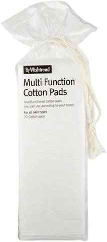 By Wishtrend Multi Function Double-Sided Cotton Pads, Soft and Textured, 70 Pads