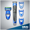 Gillette Fusion ProGlide Styler Beard Trimmer and Power Razor, 2mm 4mm 6mm Combs, 1 Count