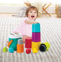 Infantino Shape Sorting Stack 'N Nest Buckets, Stacking and Shape Sorter Toy, 10 Pieces, 6 Months+