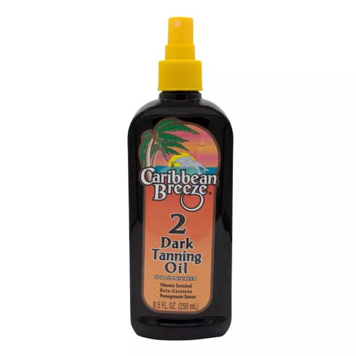 Caribbean Breeze Golden Tanning Cream SPF 2 with Coconut and Aloe, 250 ml