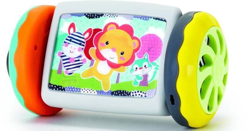 Infantino Mirror Me Activity Roller Baby Sensory Toy with Baby-Safe Mirror