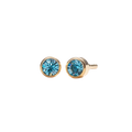 Caress No1 Original March Birthstone Earrings Aquamarine Gold-Plated Single Pack