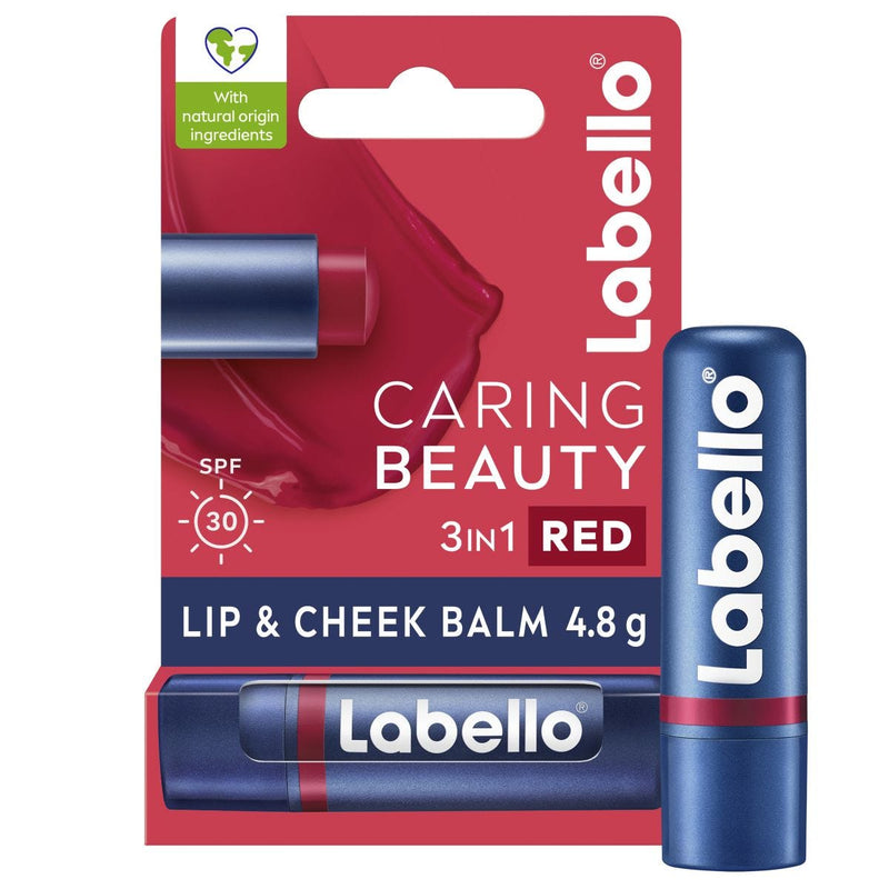 Labello Caring Beauty Lip & Cheek Balm Red SPF30 4.8 g
