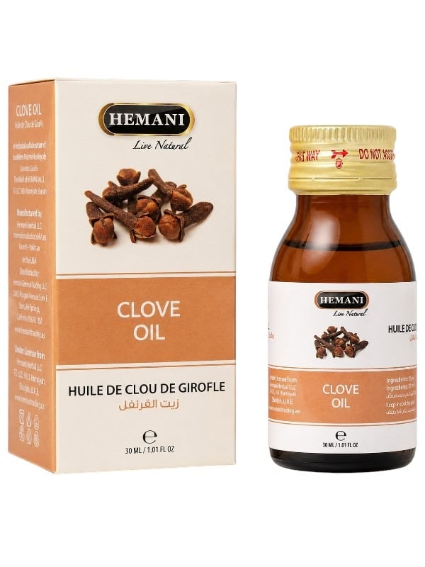 Hemani Clove Oil Natural Hair and Skin Care Oil Warm Aroma 30ml