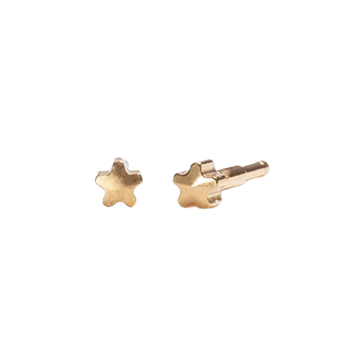 Caress No1 Original Stars Gold-Plated Stud Earrings, Zircon, Single Pack