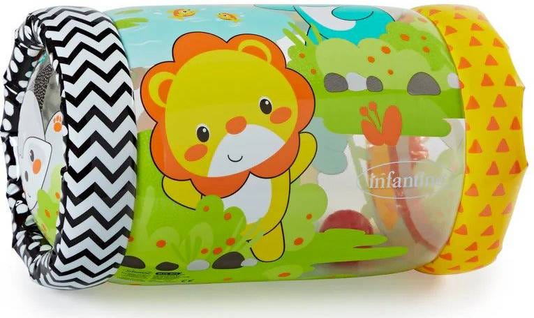 Infantino Jungle Peek & Roll Inflatable Rolling Toy for Babies 6m+