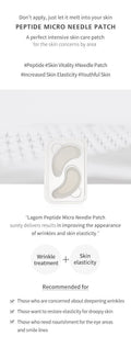 Lagom Peptide Micro Needle Patch Acetyl Hexapeptide-8 Under-Eye and Mouth Area Care