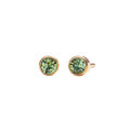 Caress No1 Original August Birthstone Earrings Simulated Peridot Gold-Plated Stainless Steel, Single Pack