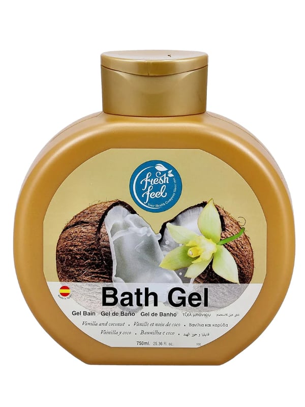 Fresh Feel Vanilla & Coconut Shower Gel, Fresh Sweet Aroma, 750ml