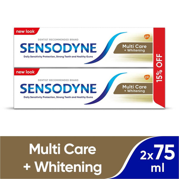 Sensodyne Multi-Care Brightening Toothpaste Mint 75ml, Pack of 2
