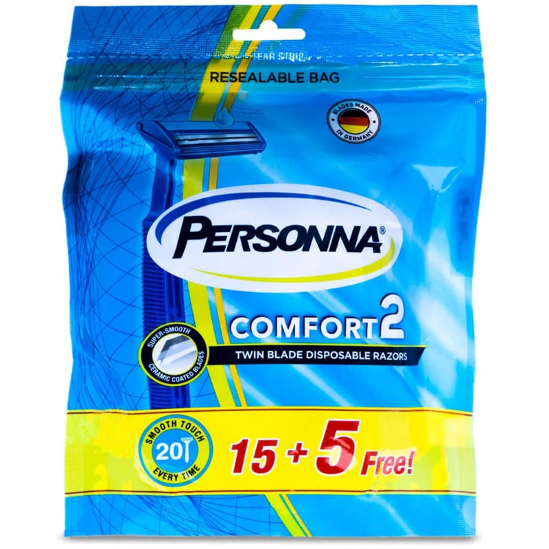 Personna Comfort Disposable Razors Multiple Blades Pivoting Heads 20 Pieces