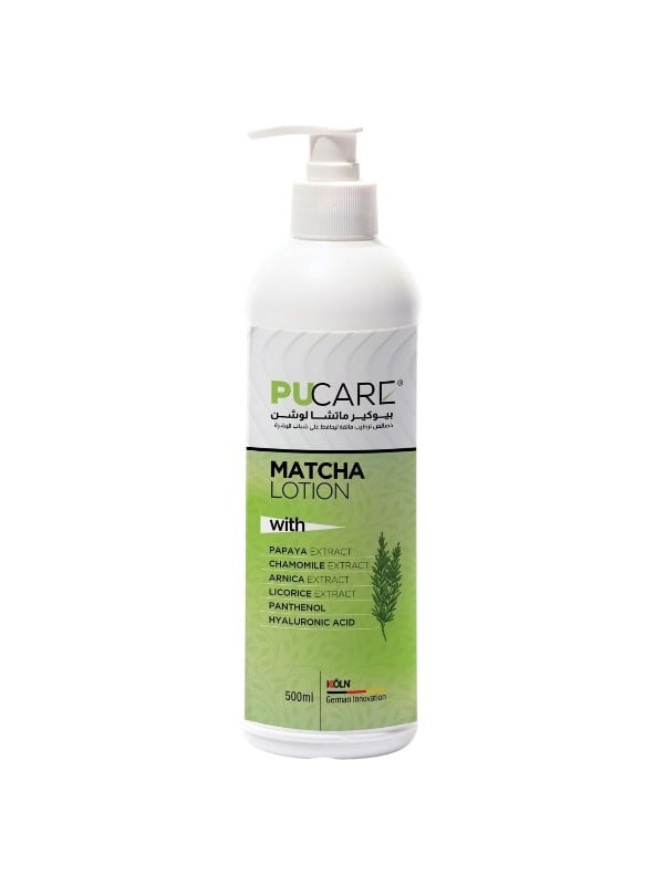 PUCARE Matcha & Herbal Lotion with Panthenol and Hyaluronic Acid, 500 ml