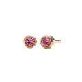 Caress No1 Original October Rose Simulated Stone Gold-Plated Medical Stainless Steel Earrings, Single Pack
