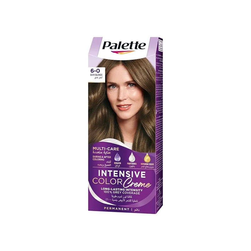 Palette Intensive Color Creme Permanent Hair Color Keratin Panthenol 6-0 Dark Blonde