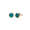 Caress No1 Original December Blue Zircon Earrings Gold-Plated Single Pack