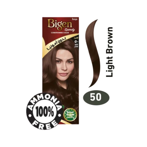 Bigen Ammonia-Free Hair Dye Light Brown Color Cream Kit 80g