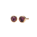 Caress No1 Original February Birthstone Earrings Gold-Plated Simulated Amethyst Zircon Single Pack