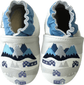 Rose et Chocolat ClassicZ Indoor Leather Slippers, Grey Boys