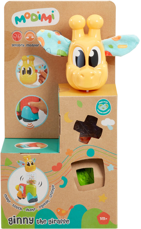 Modimi Giraffe Sensory Modular Baby Toy 7-Piece Recycled Plastic 3 Months3 Years