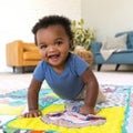 Infantino Giant Sensory Discovery Mat, Extra Thick Multi-Textured Activity Play Mat, 6 Activities