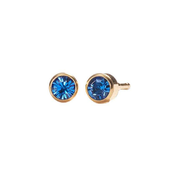 Caress No1 Original September Simulated Sapphire Gold-Plated Ring, 3mm or 4mm