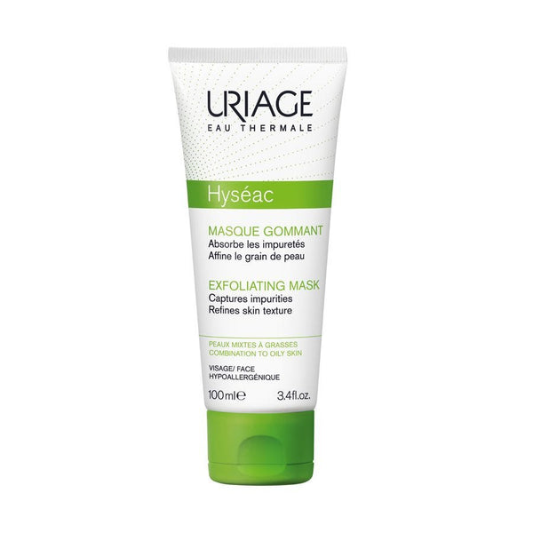 Uriage Hyseac Exfoliating Face Mask for Oily and Acne-Prone Skin, 100 ml