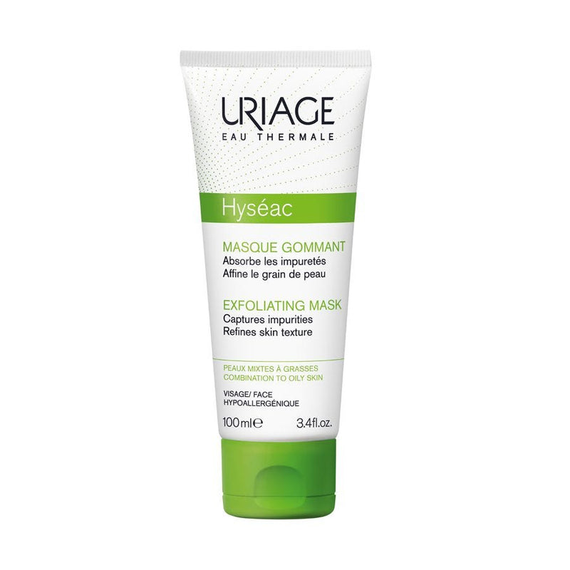 Uriage Hyseac Exfoliating Face Mask for Oily and Acne-Prone Skin, 100 ml
