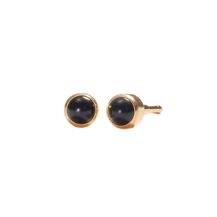 Caress No1 Original Black Onyx Earrings, 3mm and 4mm, Single Pack