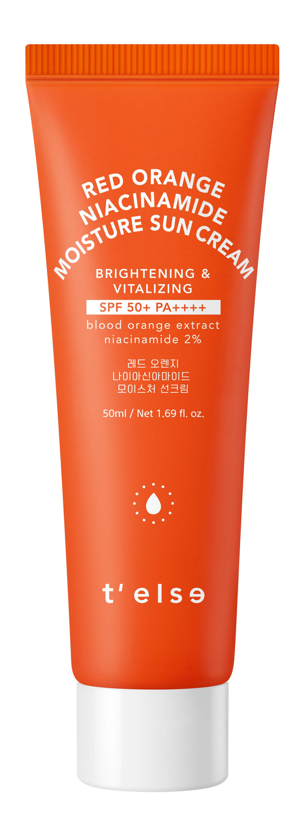 T'else Red Orange Niacinamide Moisture Sun Cream SPF Sunscreen 50ml