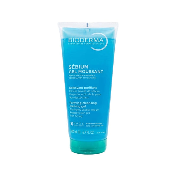 Bioderma Sebium Cleansing Gel Soap-Free Facial Cleanser for Oily and Combination Skin 200ml