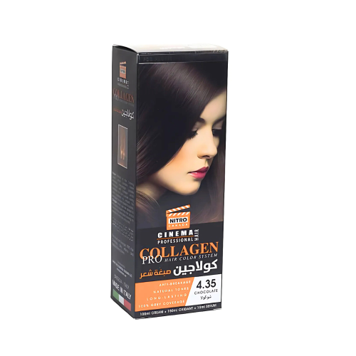 NITRO CANADA Collagen Hair Dye 4.35 Chocolate Brown with Collagen 260ml