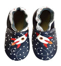 Rose et Chocolat ClassicZ Rocket Star Soft Leather Indoor Slippers Navy Boys 2-3y