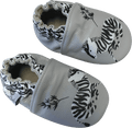 Rose et Chocolat ClassicZ Indoor Slippers Zebra Grey Boys 0-6m