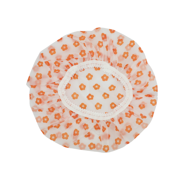 Basic Care Viola Shower Cap Waterproof Reusable Lightweight