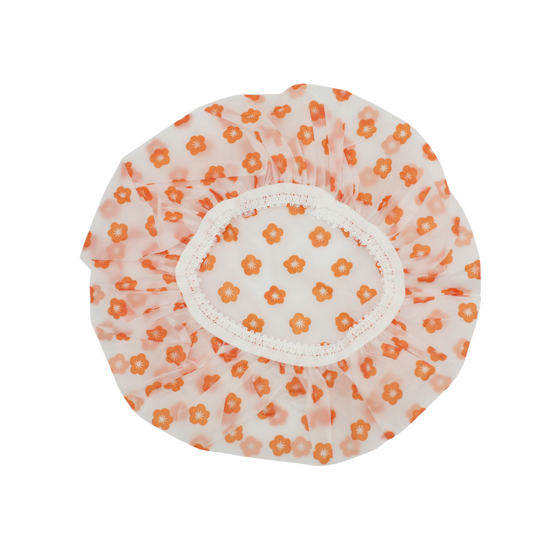 Basic Care Viola Shower Cap Waterproof Reusable Lightweight
