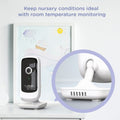 Hubble Nursery View Premium Twin Video Baby Monitor, 5-Inch Split-Screen LCD, Two Cameras