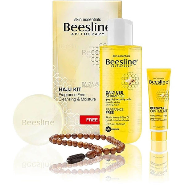 Beesline Hajj Kit Fragrance-Free Personal Care Set with Ointment, Soap and Shampoo