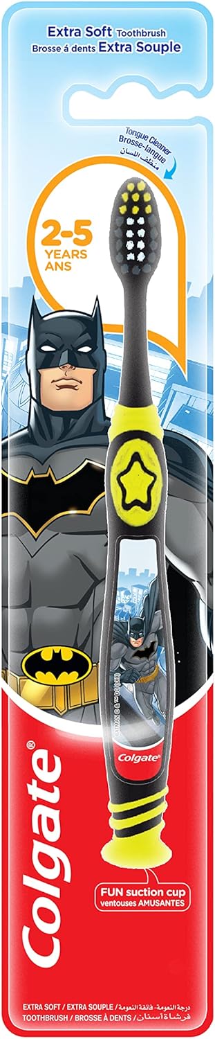 Colgate Batman Kids Toothbrush Extra Soft Bristles Ages 2-5 Years