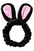 Chasin Rabbits Facial Spa Headband Microfiber Elastic Black Rabbit