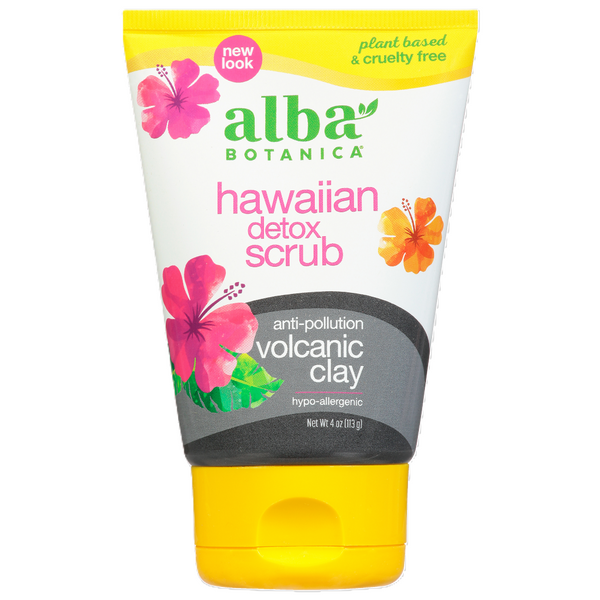 Alba Botanica Detox Facial Scrub Volcanic Clay Exfoliating Formula 113 g