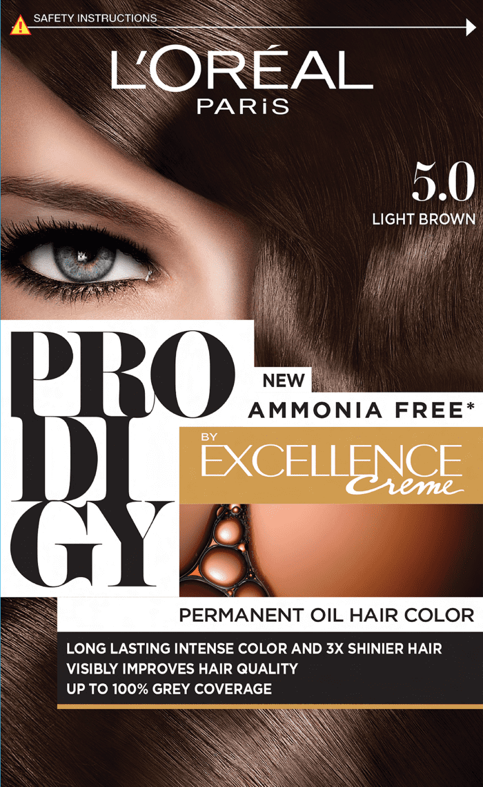 L'Oreal Paris Prodigy Ammonia-Free Hair Color 5.0 Light Brown