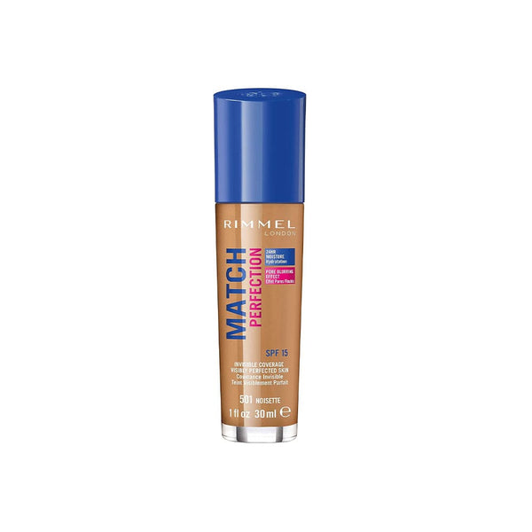 Rimmel London Match Perfection Liquid Foundation SPF 15 Smart-Tone 501 Noisette 30 ml
